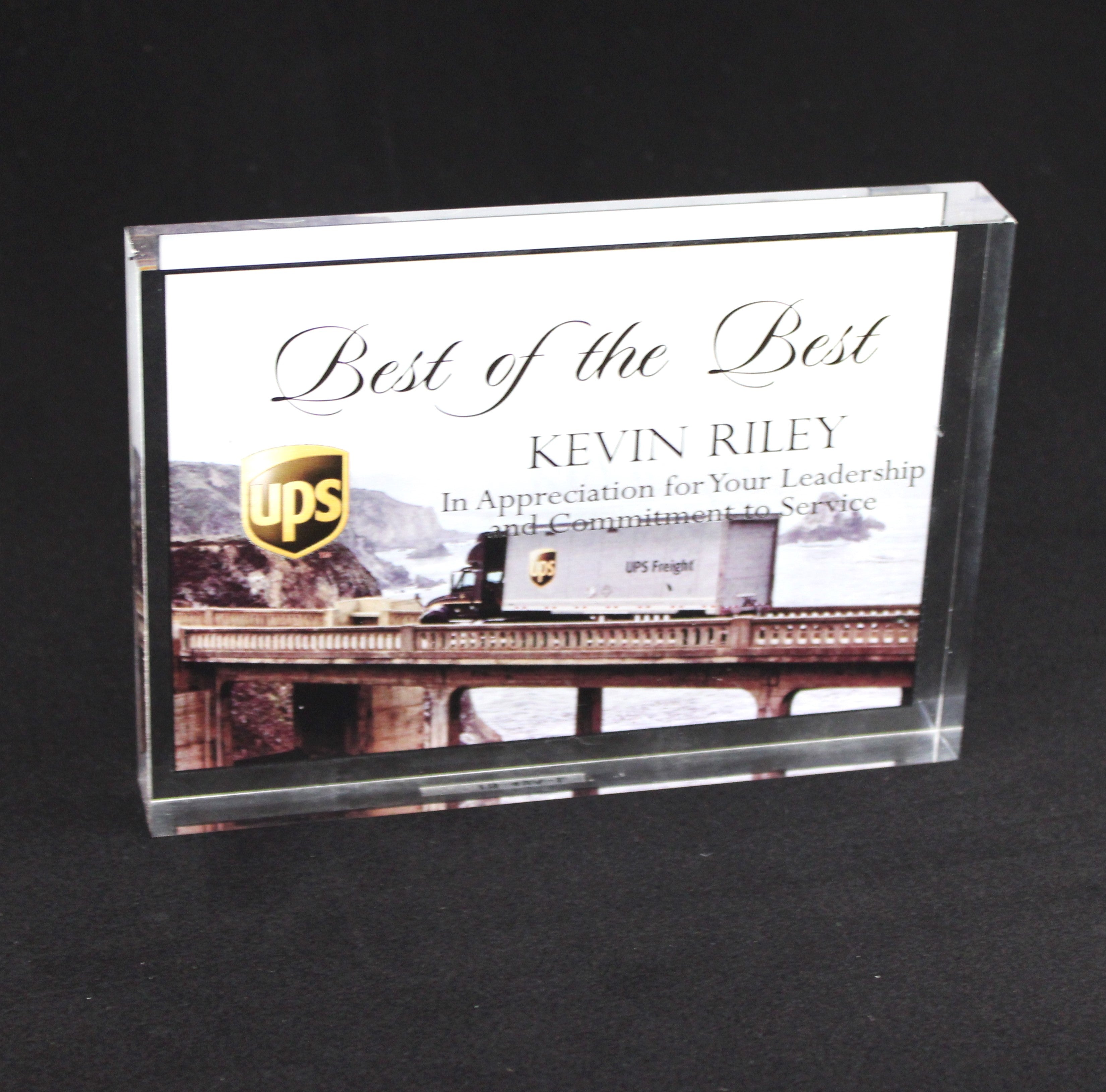 OPTIC ACRYLIC BLOCK AWARD|FREE COLOR GRAPHICS|FULL CUSTOMIZATION