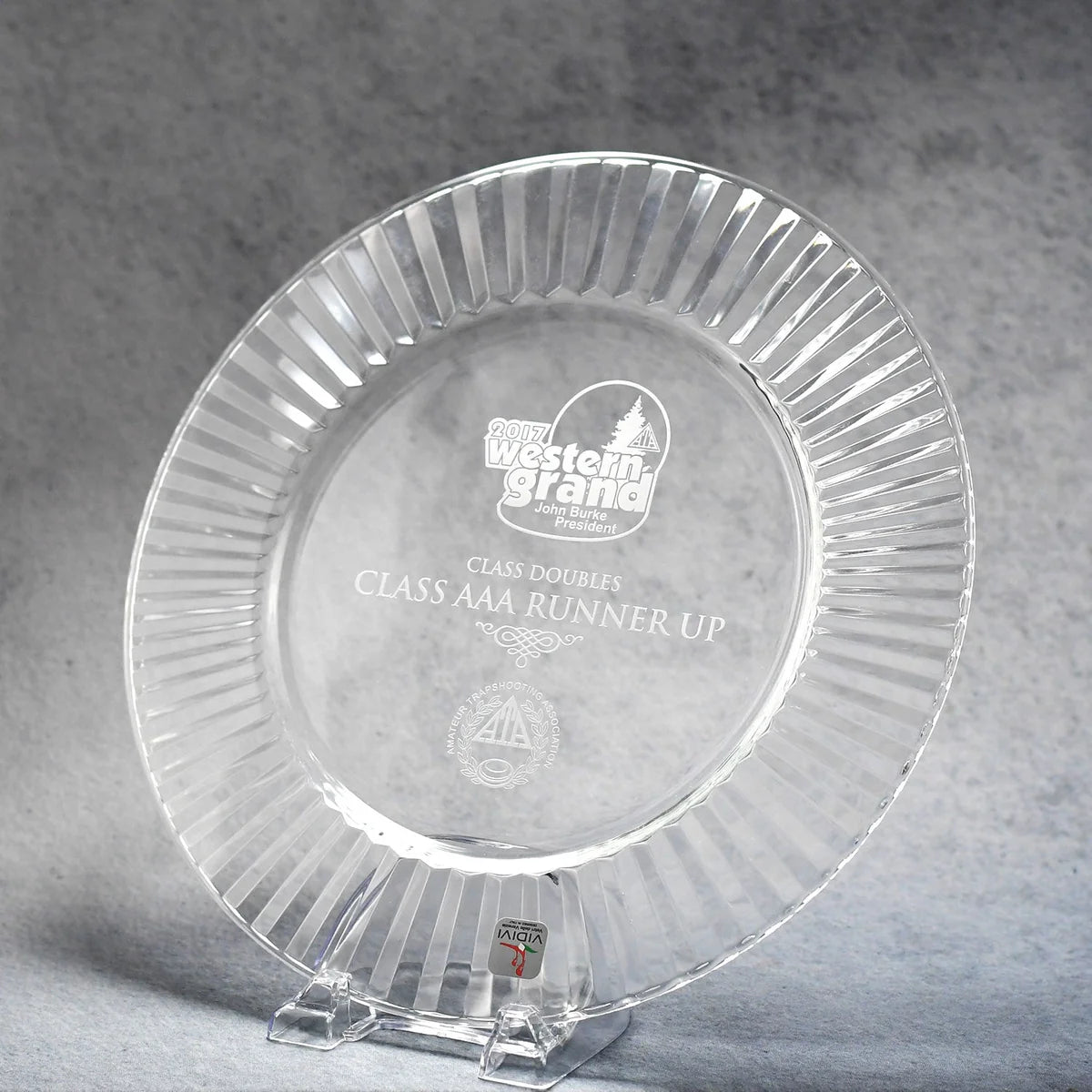 12" CLEAR GLASS TRAY