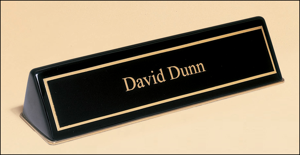 Black Stained Piano Finish Nameplate