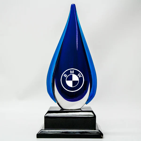 COBALT FLAME ON BLACK PIANO FINISH BASE