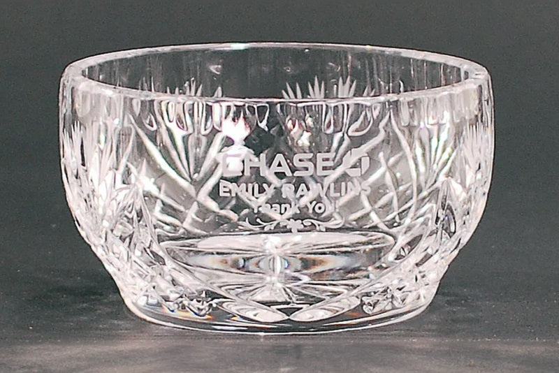 HAND CUT CRYSTAL BOWL - 5" DIA (DESKTOP RECOGNITION)