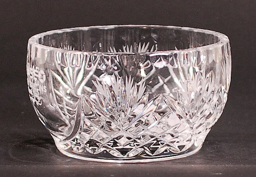 HAND CUT CRYSTAL BOWL - 5" DIA (DESKTOP RECOGNITION)