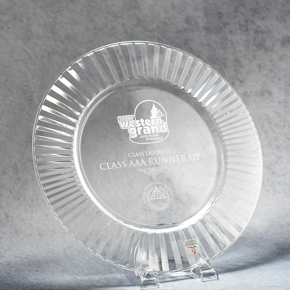 12" CLEAR GLASS TRAY