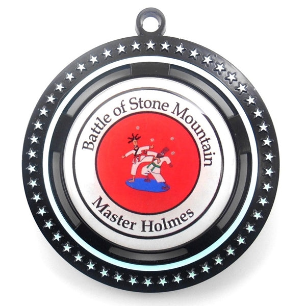 Custom Logo Black Glo-Medal