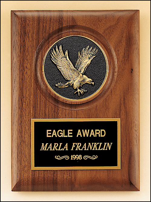 American Walnut Plaque with Eagle Casting