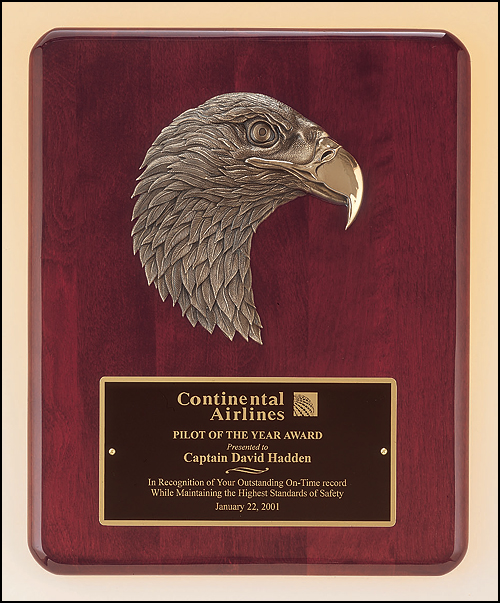 Antique Eagle Rosewood Piano Finish Plaque