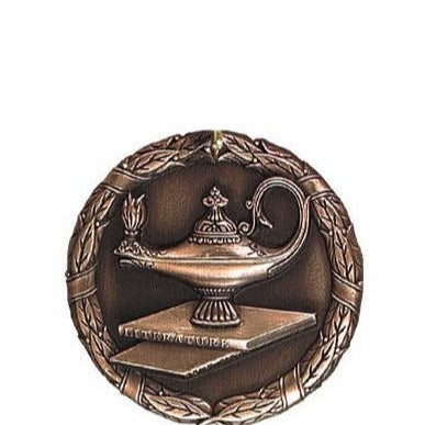 3D CAST MEDALS - LAMP OF KNOWLEDGE