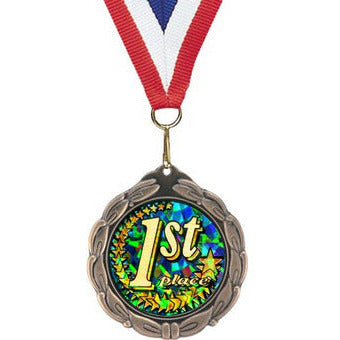 WREATH MEDAL WITH INSERT