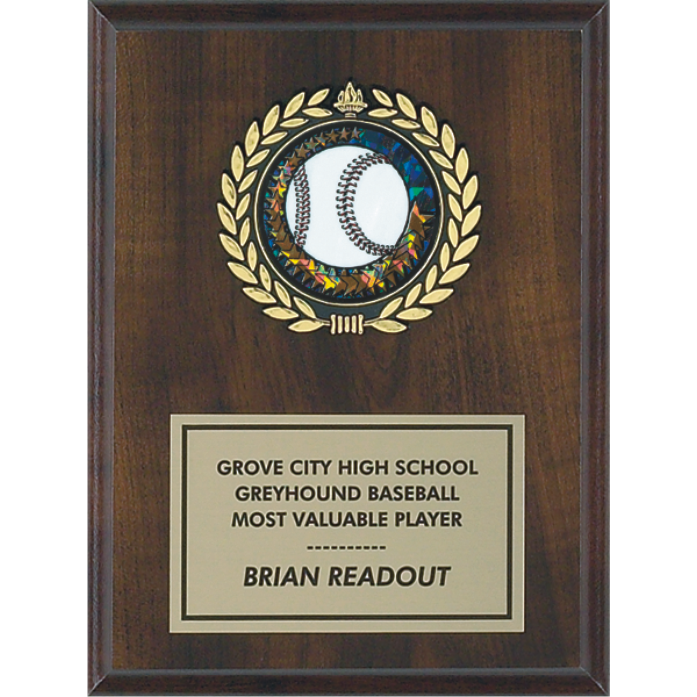 MEDALLION CHERRY FINISHED PLAQUE